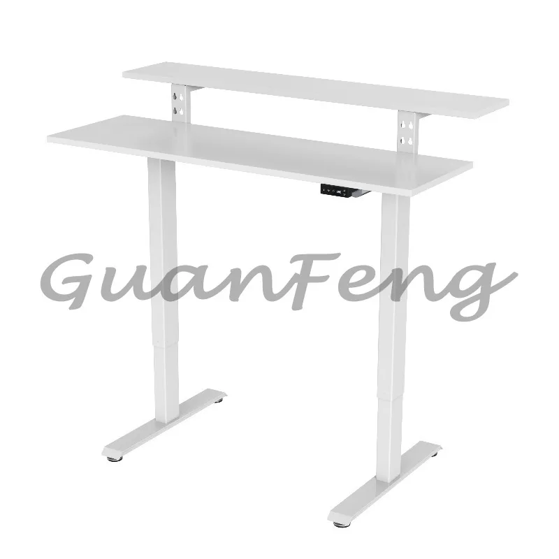 Electric Height Adjustable Laptop Desk Motor Driven 5‑Key Memory Setting Buttons LED Screen Home Office Workstation