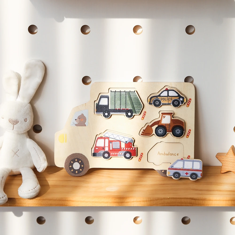 Montessori Baby Puzzles Spielzeug Holz Geometrie Puzzle Spielzeug Tier Auto Form Puzzle Bord Passenden Spiele Pädagogisches Lernen Spielzeug – Detail 25