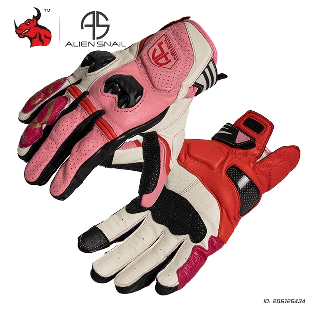 

Summer Mesh Breathable Motorcycle Gloves Motocross Scooter Genuine Leather Gloves Protective Touch screen Off-road Racing Gloves