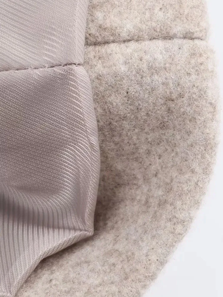 HH mujer moda de invierno manga larga solapa tela suave hombreras abrigo largo de un solo pecho mujer Casual abrigo de viaje