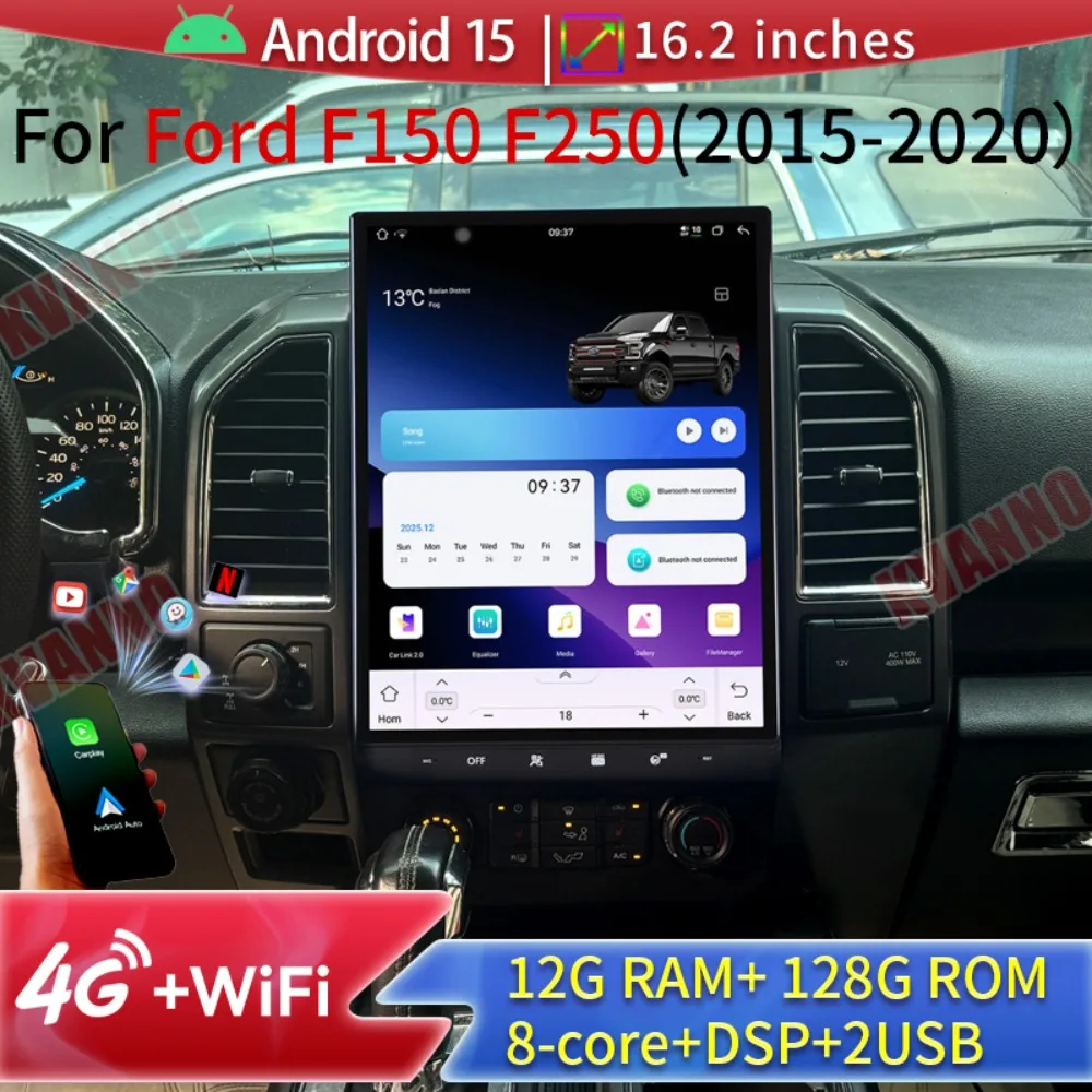 

2026 New Products Android15 Car Radio For Ford F150 F250 2015-2020 A7870 CPU Multimedia Player Wireless Carplay GPS Navigation