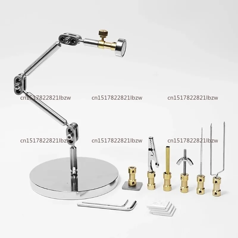 Upgraded Round-Base Stop Motion Animation Stand - 360° All-Direction Stainless Steel Holder with 7 Interchangeable Heads