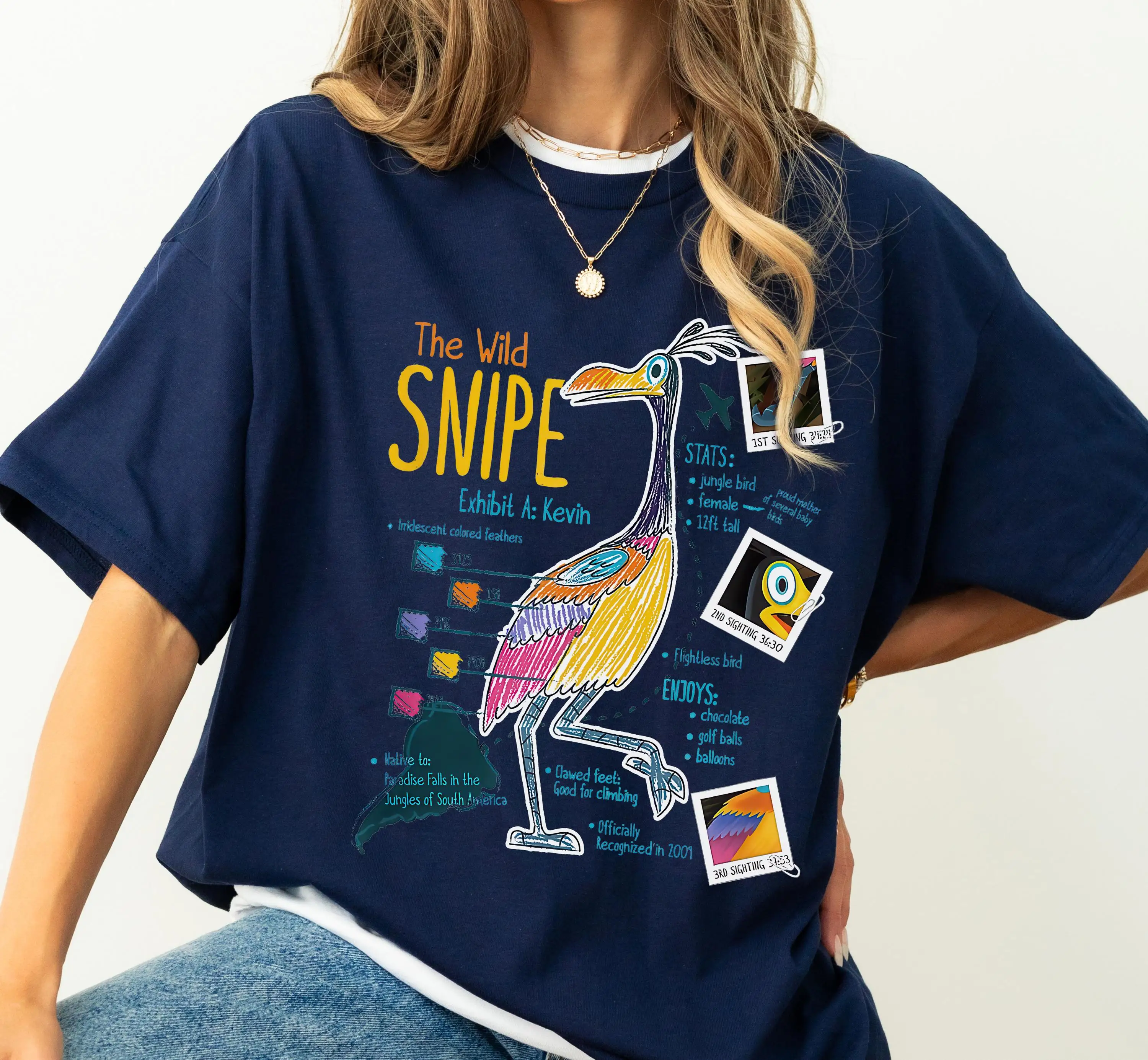 ディズニー・ピクサー「アップ」ケビンのワイルド・サンパイパーTシャツ、パラダイス・フォールズ・モンスターTシャツ、ディズニーランド・ファミリーセット、ワイルド・エクスプローラーTシャツ