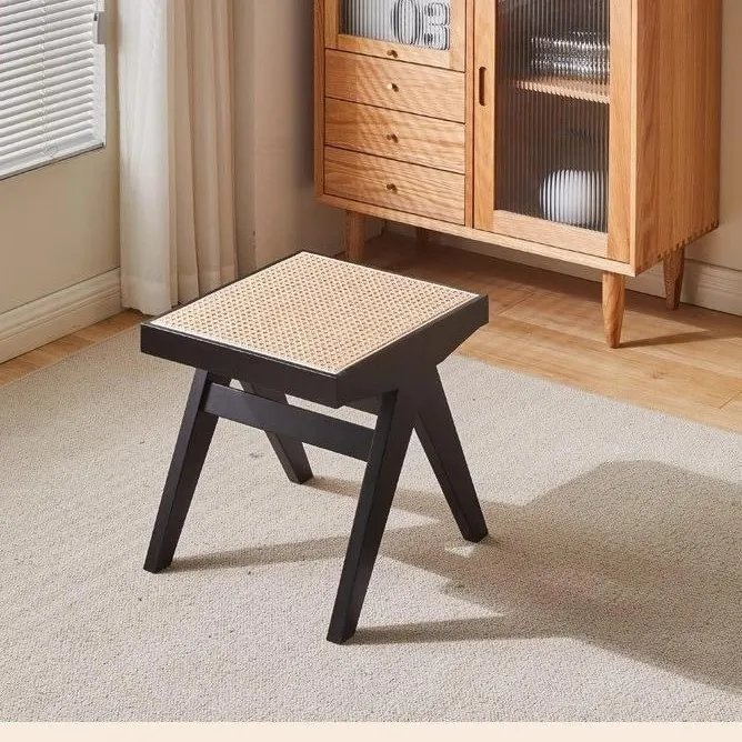 Rattan stool bench single small chair living room home simple rattan versatile beautiful Internet celebrity ins dining chair