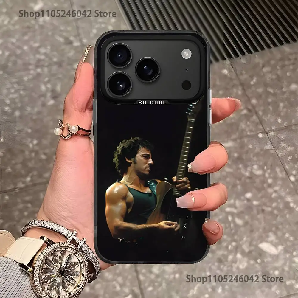 Rock Singer b-ruce Springsteen noir mat antichoc housse de téléphone pour iPhone 17,16,15,14,13,12,11Pro,XS,Max,Plus,Mini,SE4,E