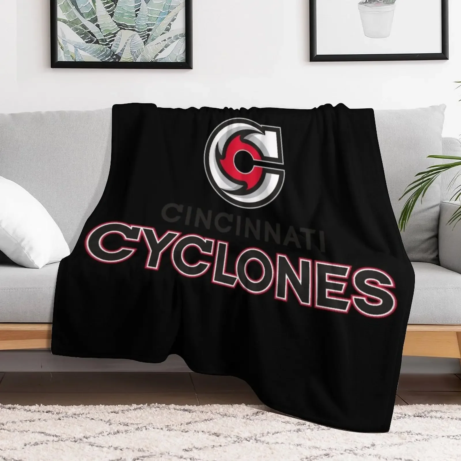 Cincinnati Cyclones Throw Blanket sofa bed Fashion Sofas Designers Picnic Blankets