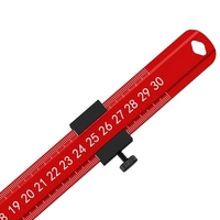 Woodworking Ruler Slide Stop Ruler 20/30/40cm Measuring Ruler Carpenter Sliding Ruler Aluminum Scribing Ruler 601A
