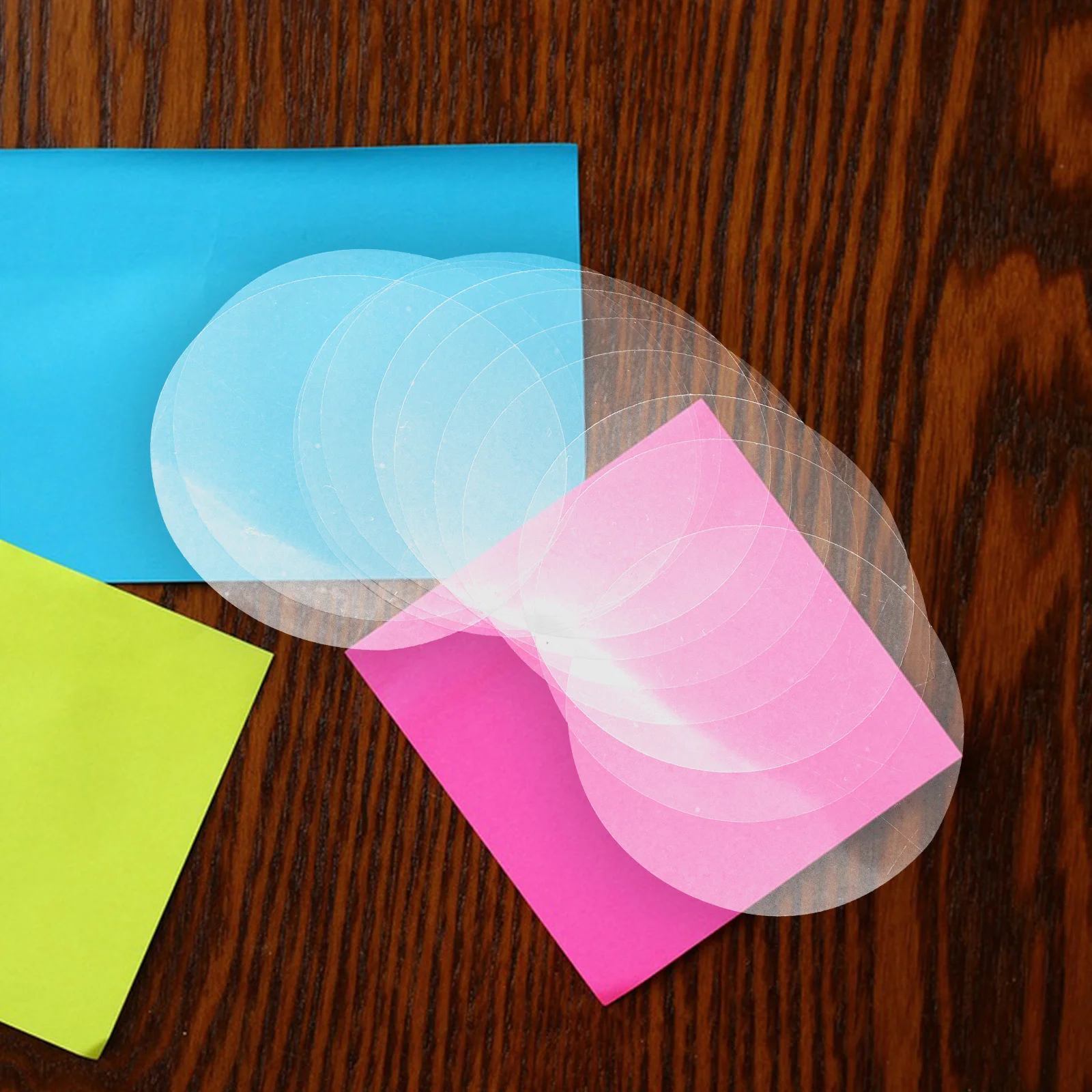 

100Pcs Transparent Badge Button Films Clear Plastic Protective DIY Maker Round Badge Films Arts Crafts Supplies