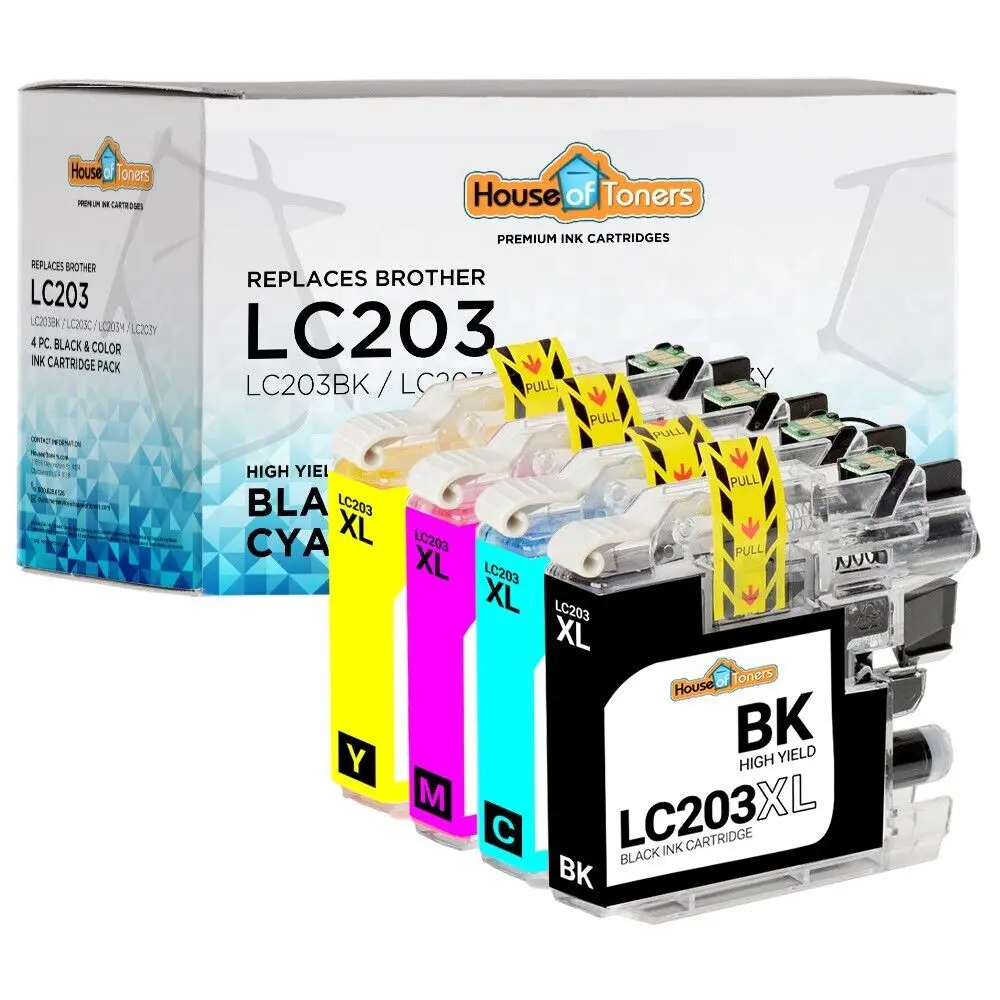 

(4) LC203 XL Compatible Ink Cartridges For Brother MFC-J4620DW MFC-J5520DW