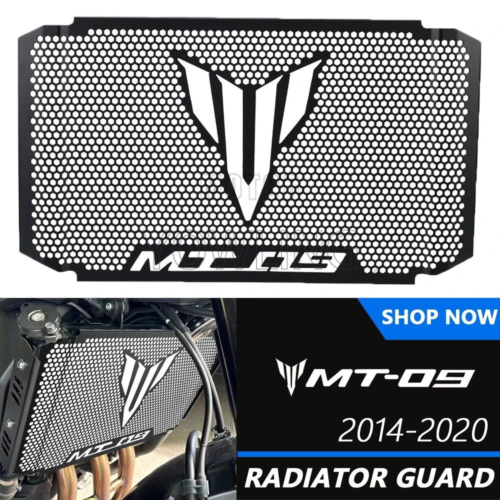 Grade de proteção para radiador de motocicleta, capa protetora para yamaha fz09 fj09 FZ-09 mt 09 mt09/mt-09 2014 2015 2016 2017 2018 2019 2020