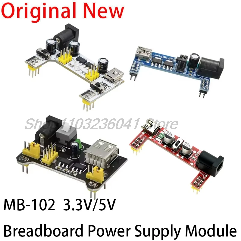 MB-102 Breadboard Power Supply Module /mb102 white Breadboard Dedicated Power Module 2-way 3.3V 5V MB-102 Solderless Bread Board