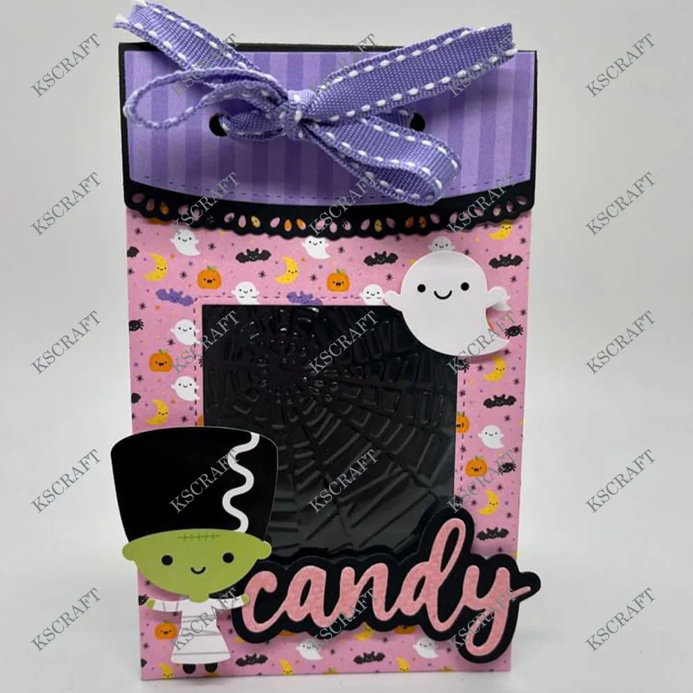 KSCRAFT 3D Candy Bag Holder Cutting Dies Stencils for DIY Scrapbooking Decorative Embossing DIY Paper Cards