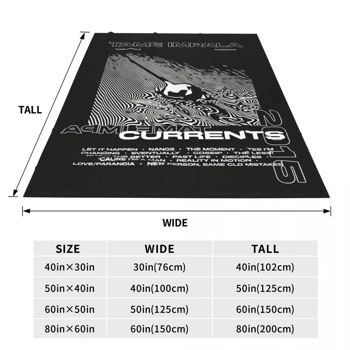 Tame Impala Pop Rock Band Graphic Blankets Flannel Sofa Throw Blanket Lightweight for Couch Bedding Throws Bedspread Quilt