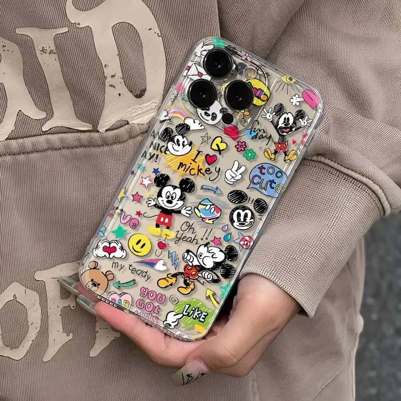 Чехол для телефона Xiaomi POCO X7 Pro X6 X5 M3 X3 NFC X4 GT M4 F5 Mi 11 Lite 5G NE 11T POCO C65 Cover Clear Cute Mickey Minnie Mouse