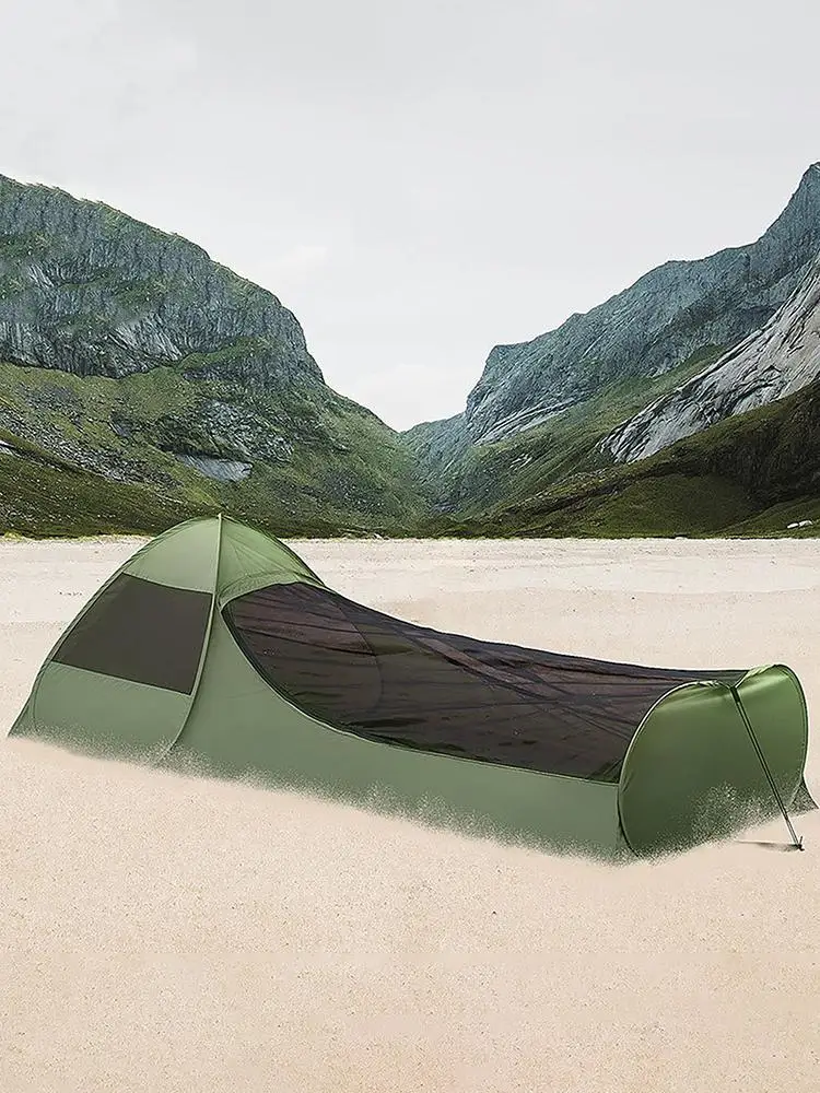 Tente de Camping légère, tente Pop-up légère et Portable avec support pour téléphone, filet respirant pour Camping en plein air, randonnée simple