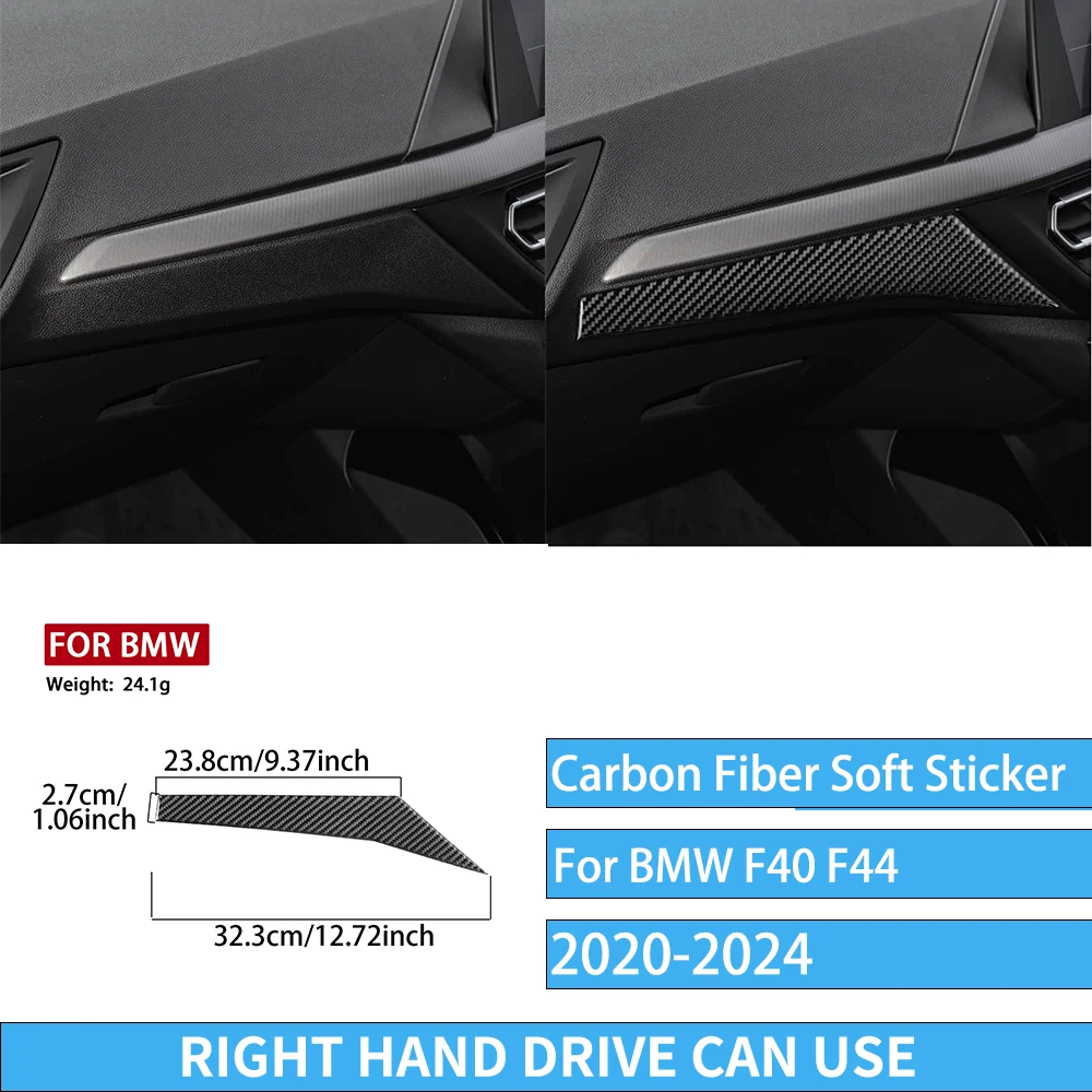 Echte carbon fiber auto-accessoires zwarte trim cover zachte sticker voor BMW 1/2 Serie F40 F44 2020 2021 2022 2023 2024