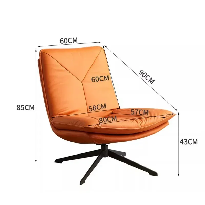 Luxury Modern Chairs Lumbar Support Balcony Aesthetic Makeup Floor Chair Designer Reading Muebles De La Sala Home Furniture image 5
