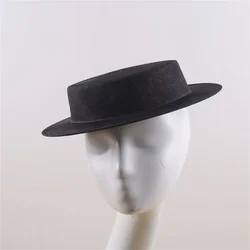 27CM Women Fascinator Millinery Hat Base Party Wedding Sinamay Headwear Making Materil Fedoras Derby Headpiece Hair Accessories