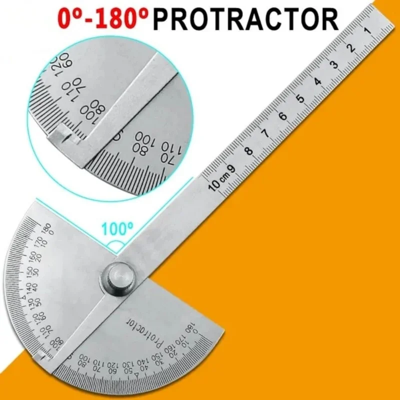 Регулируемый угломер из нержавеющей стали, 180 градусов
