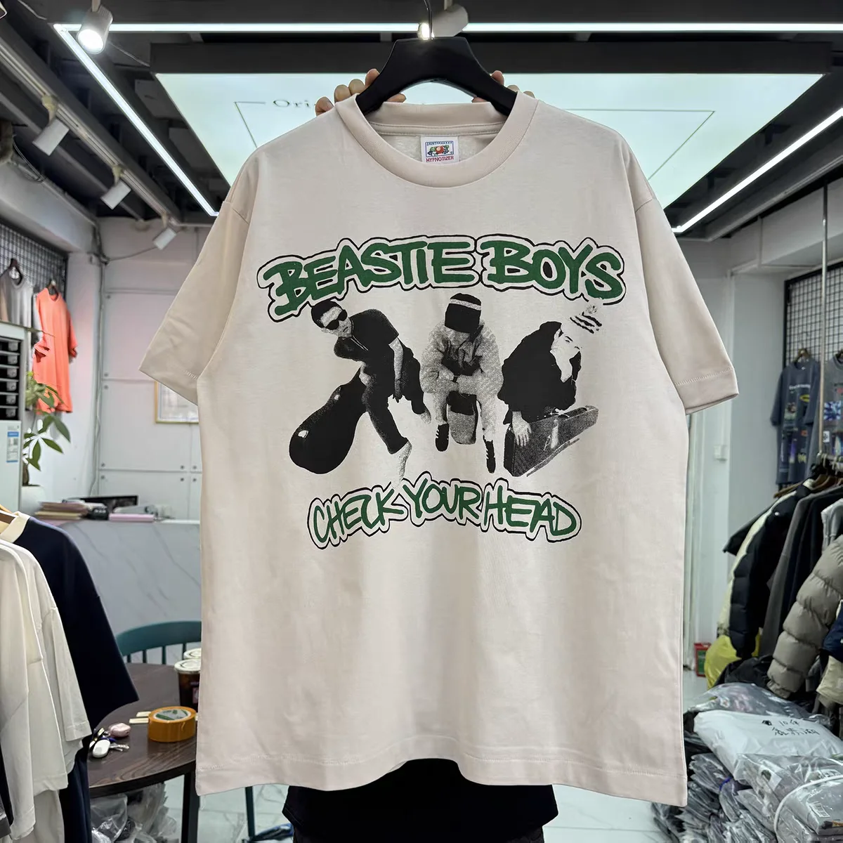 26ss Vintage SAINT Cartoon Band Collaboration T Shirt For Men Women Tee Tops T-Shirt