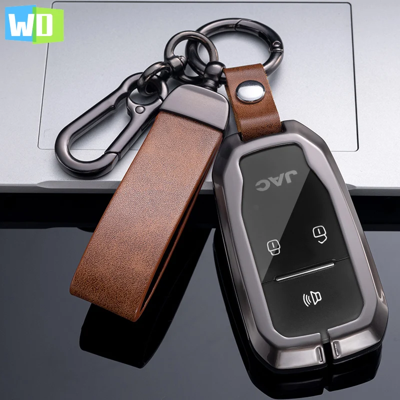 

3 Buttons Smart Zinc Alloy Car Remote Key Case Cover Shell For Jianghuai JAC T50 S2 S3 S4 S5 S7 Auto Holder Accessories