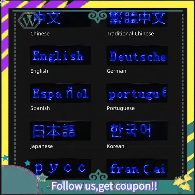 Nouveau Badge numérique LED multilingue, Rechargeable par USB, bricolage, texte Programmable, nom, étiquette défilante, Module de signe, affichage