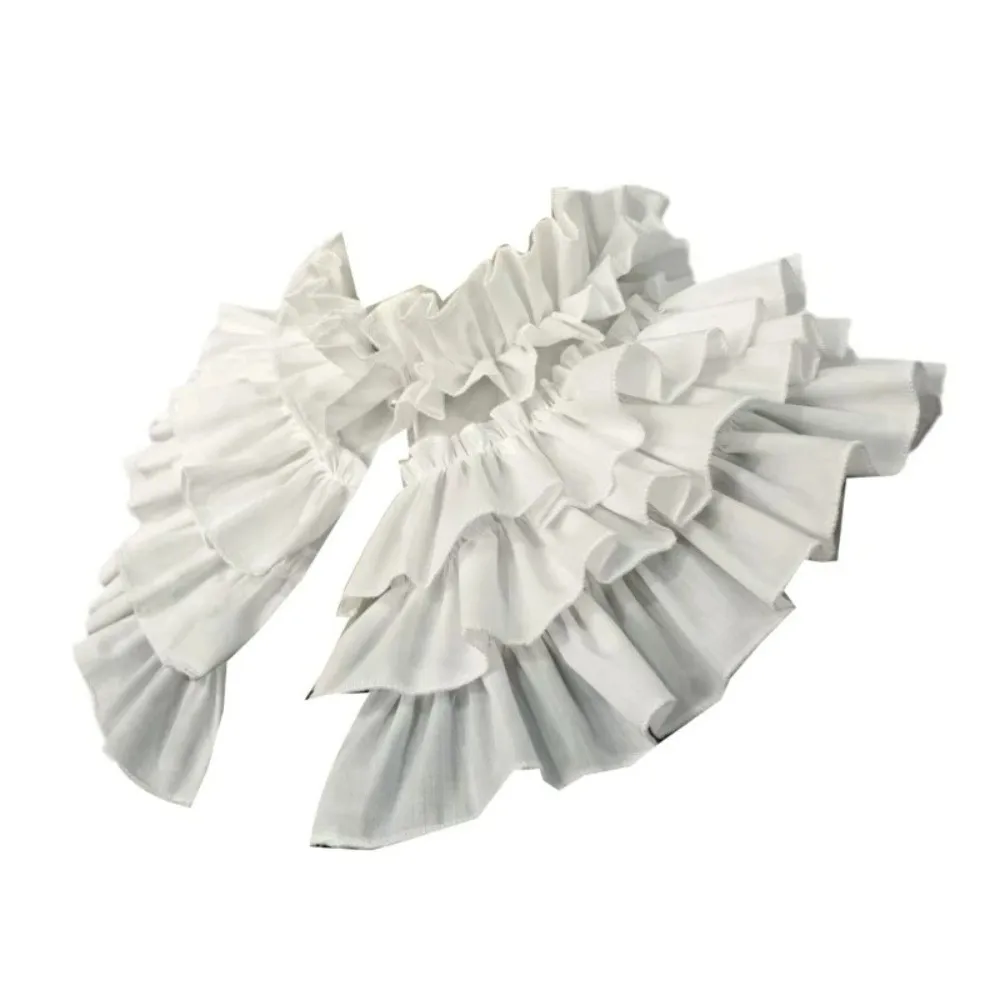 Adjustable Layered Ruffle False Collar Retro French Style Detachable Collar Exquisite Classic Decorative Ruffle Neckline