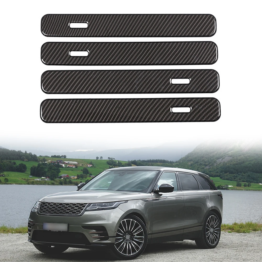 4X Exterior Door Handle Patch Trim for Range Rover For VELAR 2017 2020 Premium ABS Material with Unique Design