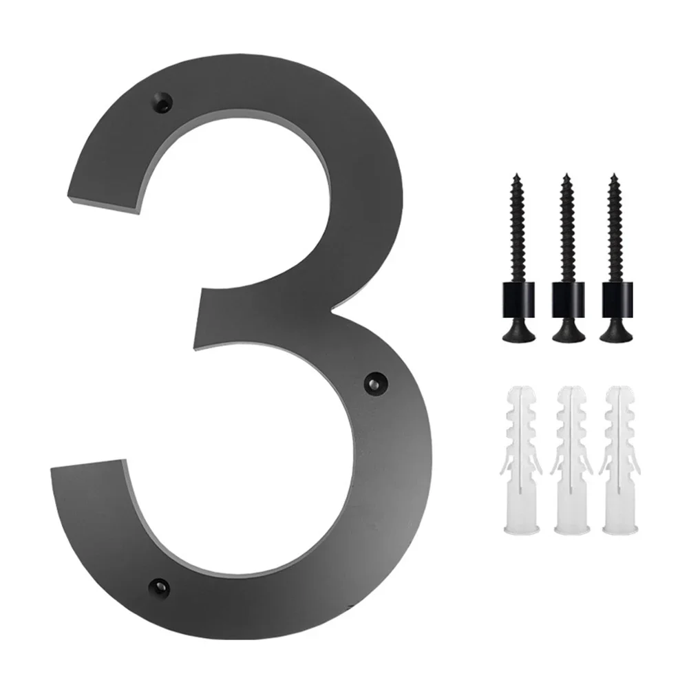 10inch Floating Exterior House Numbers Modern Number Signs On The Door Extra Large Black Apartment Address And Mailbox