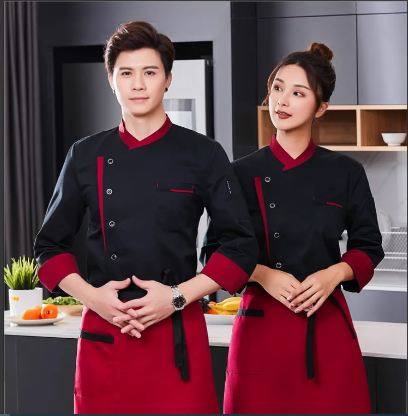 Hotel Chef Workwear Summer Style Men's Catering Kitchen Baking Chef Clothing