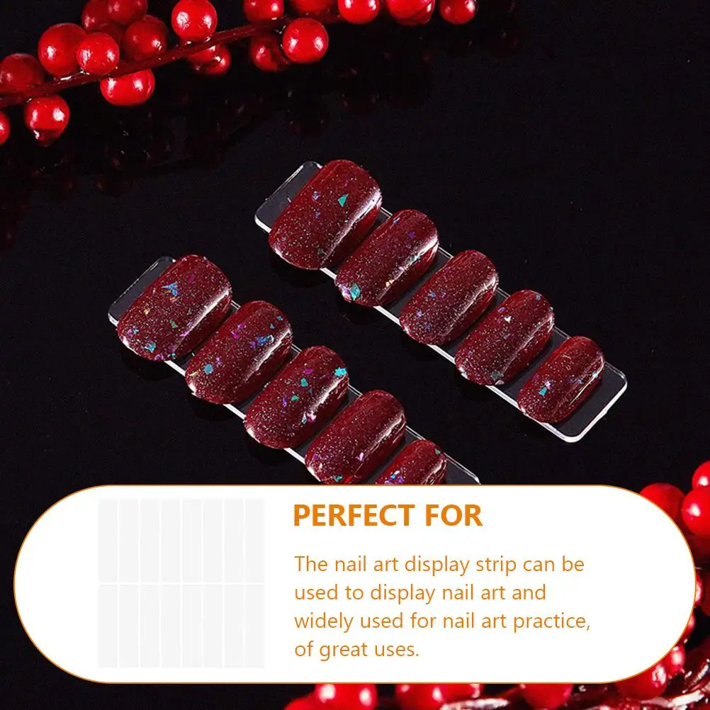 50 stuks nagel displaystrip nepnagels standaard transparant plastic manicure gereedschap praktijk esthetisch functioneel salongebruik