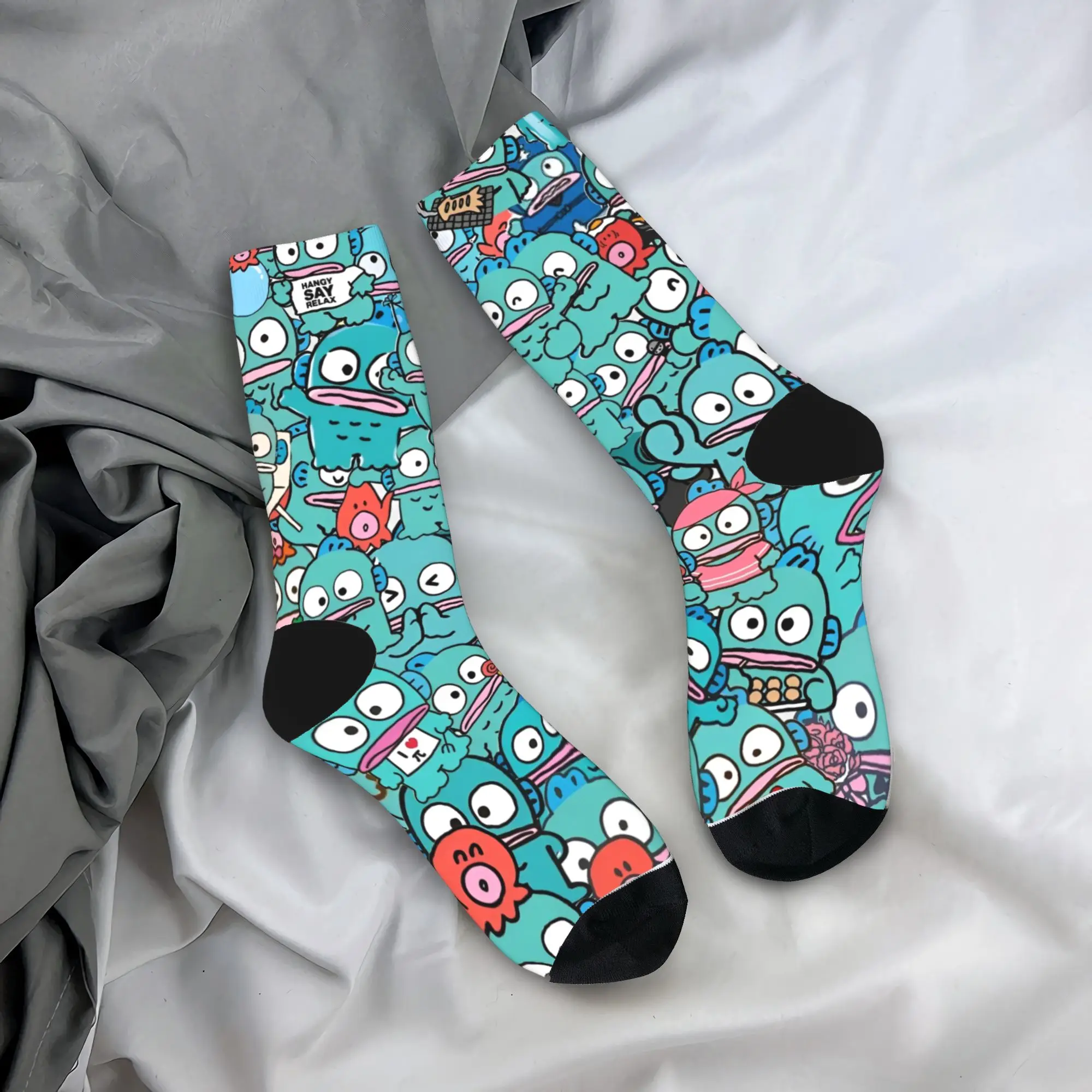 

Носки для пар Hangyodon Woodstock с чулками для друзей, зимние повседневные удобные носки, противоскользящие носки с узором для скалолазания