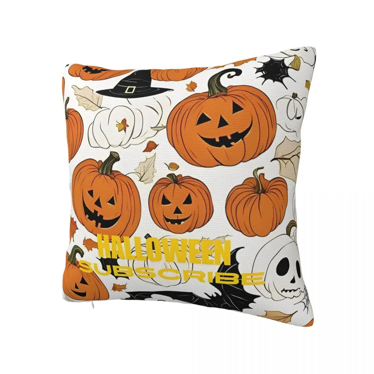 Cute Halloween Cat Kitty Pumpkim Ghost Pillowcase Printing Cushion Cover Gift Throw Pillow Case Cover Car Zipper 40X40cm