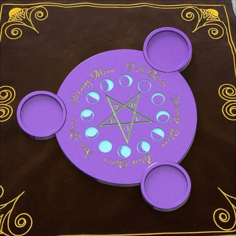 ตกแต่งเทียนเทียนเทียนแผ่นแท่นบูชาปั้นปั้นรอบซิลิโคนถาด diy มืองานฝีมือทาโรต์ซิลิโคนหล่อแม่พิมพ์แม่พิมพ์