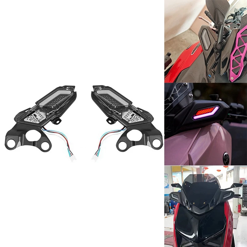 

Мотоциклетные указатели поворота в сборе для Yamaha XMAX300 2023 2024, дневные ходовые огни, управление через приложение, изменение цвета