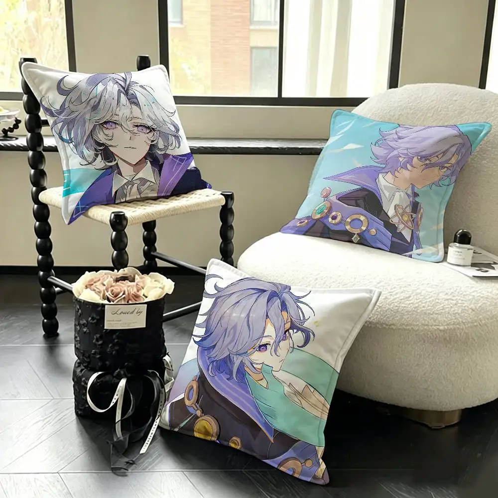 mitya genshin Various Sizes Square Pillow Case For Car Home Bedchamber Decor