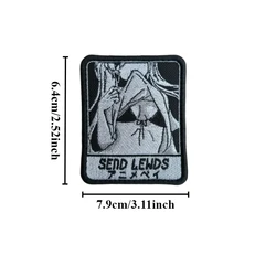 Parche anime gancho y bucle niña – Insignia moral para ropa y mochila