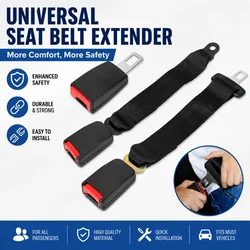 Car Seat Safety Belt Extender Clip Extension Auto Fasteners Buckle for 20-22MM Tongue Adapter Automotive Accessories Universal