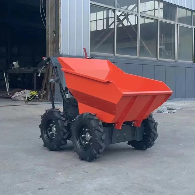 

# Для нового гидравлического транспортера, грузовой самосвал на заводе/управлении. Маленький четырехколесный транспортный автомобиль для домашнего использования.