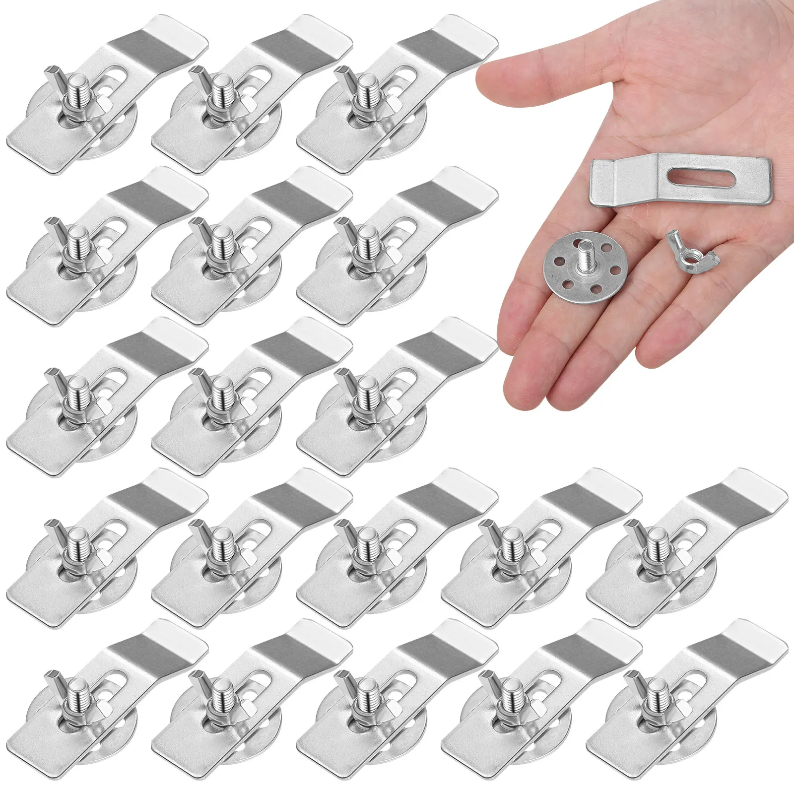 

36 Pcs Sink Installation Kit Stainless Undermount Clips Mounting Brackets The Stage Kitchen Parts Steel Horizontal Adjustable
