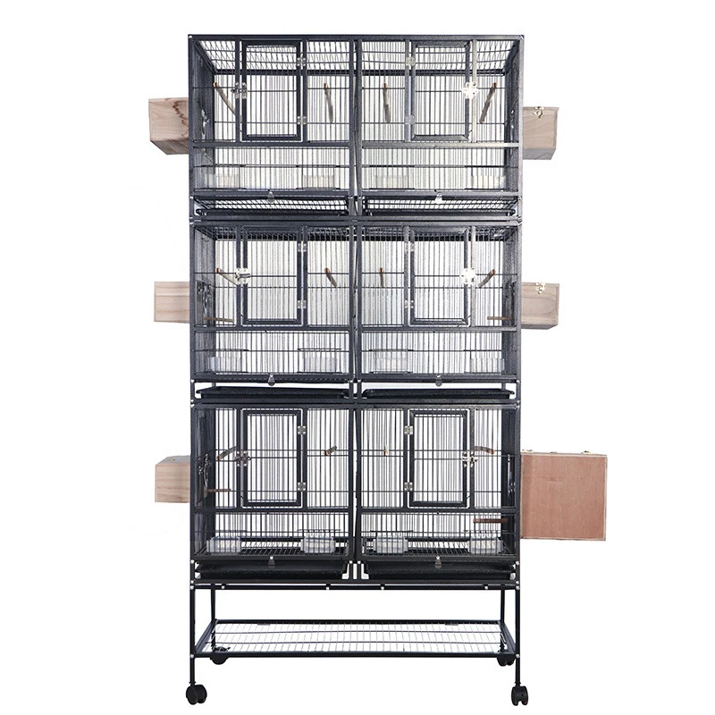 Classic Manufacturer Large XL Stackable Breeder Custom Big Metal Aviary Breeding Parrot Pigeon Pet Bird Cage With Divider