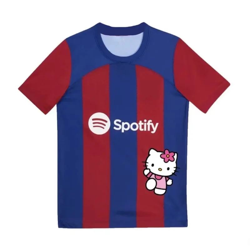 

Трикотаж Hello Kitty быстросохнущий модный свободный крой для мужчин и женщин в стиле ретро