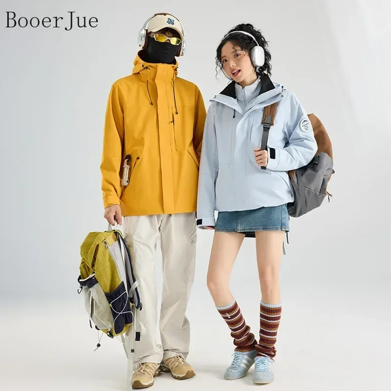 Unisex Outdoor Hiking Jacket High‑End Windproof Waterproof Warm Outer Coat for Autumn Winter Trekking Climbing Camping Fishing