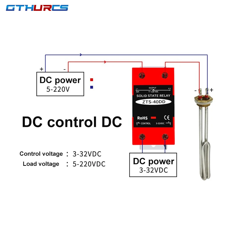 Solid State Relay Din Rail with Radiator SSR 25DA 40DA 60DA DC Control AC Single Phase SSR DA