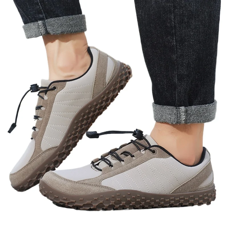 Zapatos más anchos Unisex de moda, zapatos de malla transpirable para hombres, zapatos de punta ancha descalzos, nuevos zapatos planos, suela suave sin caída, zapatillas de punta ancha de gran tamaño