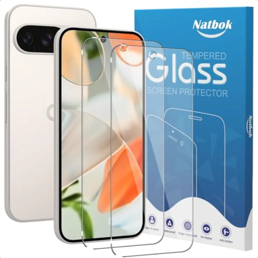 2 Pack Compatible with Google Pixel 9 Screen ProtectorFull Coverage 9H Tempered Glass Film HD Clear Scratch Resistant BubbleFre
