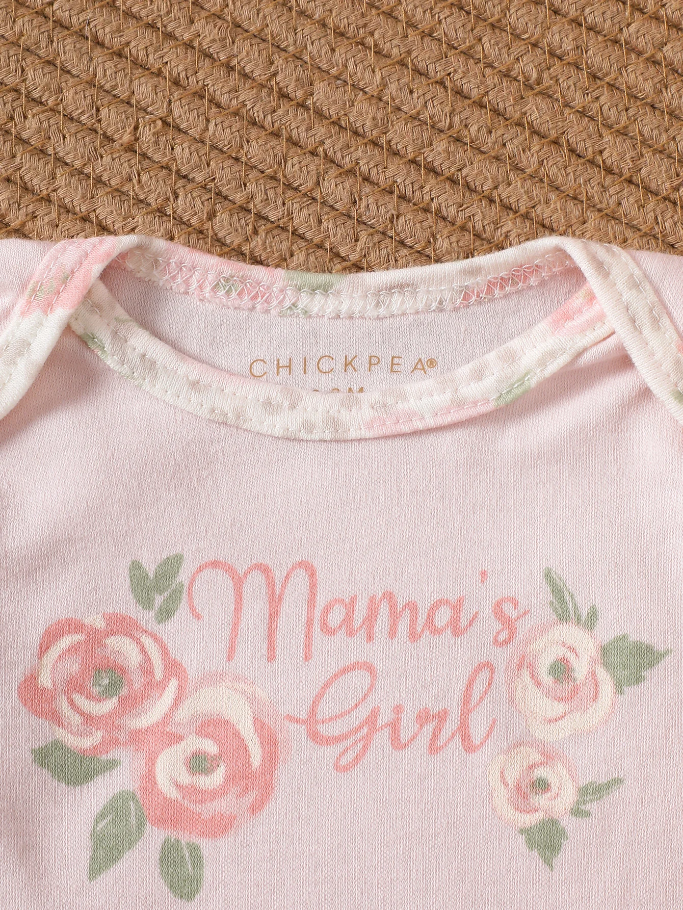 3-teiliges Set Neugeborenen-Baby-Mädchen-Body aus reiner Baumwolle, Kurzarm, Rosenmuster, Polka Dots, Mama's Girl Schriftzug, Sommer-Babykleidung – Detail 4