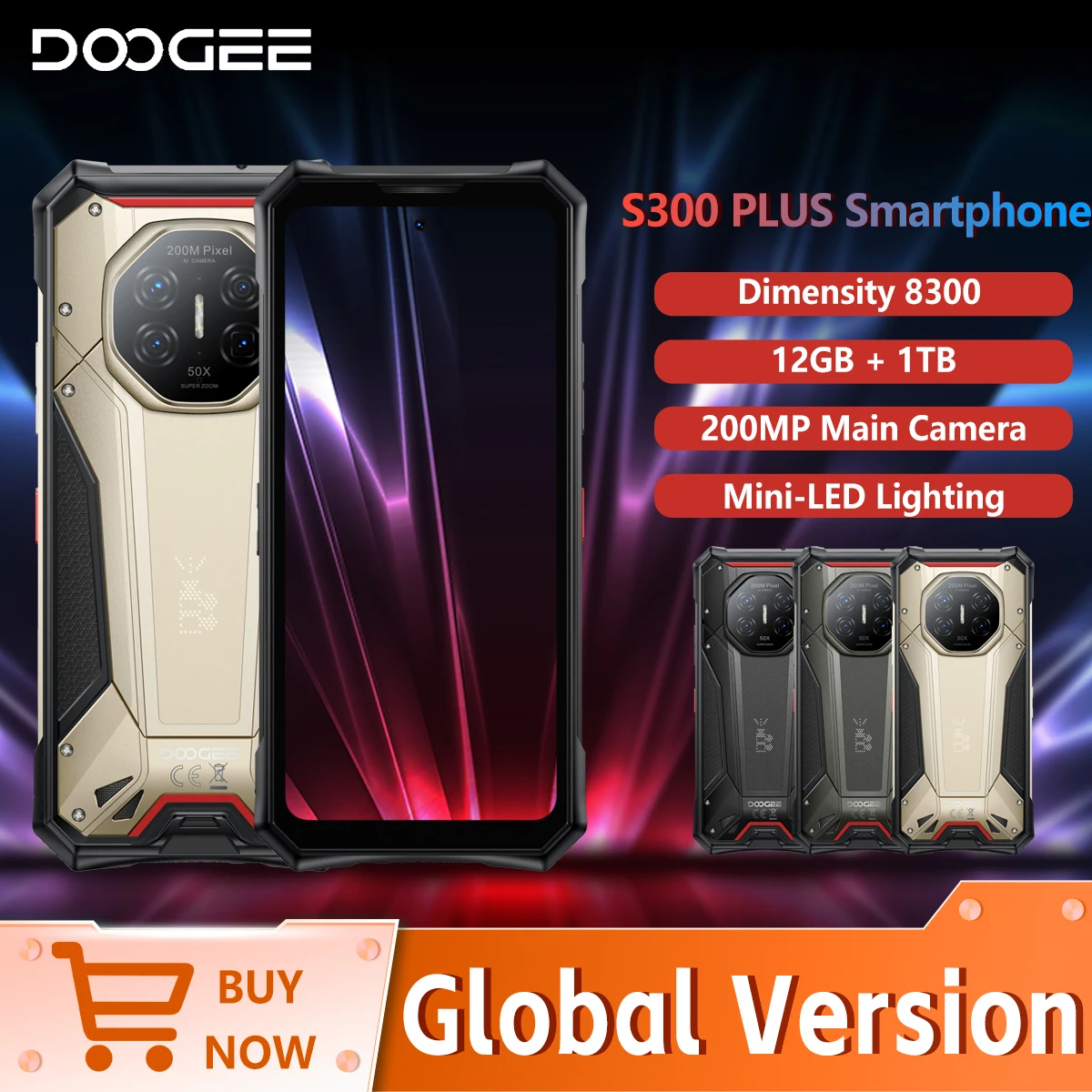 Новый защищенный смартфон DOOGEE S300 Plus 2026 года, 5G, Dimensity 8300, экран 6.78