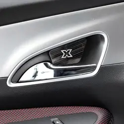 Silver Metal Interior Door Handle Trim Covers For 2012-2019 Opel Mokka X Vauxhall Car Sticker Accessories