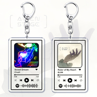 Popular Alien Stage Original Soundtrack Music Keychains for Women Accessories Bag Songs Playlist Code Keying Jewelry Fans Gifts